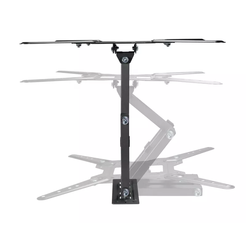 Manhattan pilnas kustības sienas stiprinājums TV un monitoriem, 32-55 collām, VESA 100x100-400x400mm, līdz 30kg, melns