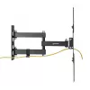 Manhattan pilnas kustības sienas stiprinājums TV un monitoriem, 32-55 collām, VESA 100x100-400x400mm, līdz 30kg, melns