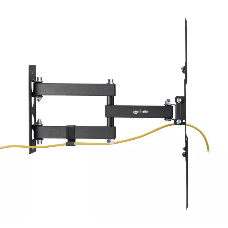 Manhattan pilnas kustības sienas stiprinājums TV un monitoriem, 32-55 collām, VESA 100x100-400x400mm, līdz 30kg, melns
