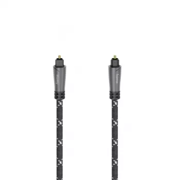 Hama 00205140 optiskais audio kabelis 3 m TOSLINK Melns Pelēks Tēviņš-Tēviņš Apzeltīts