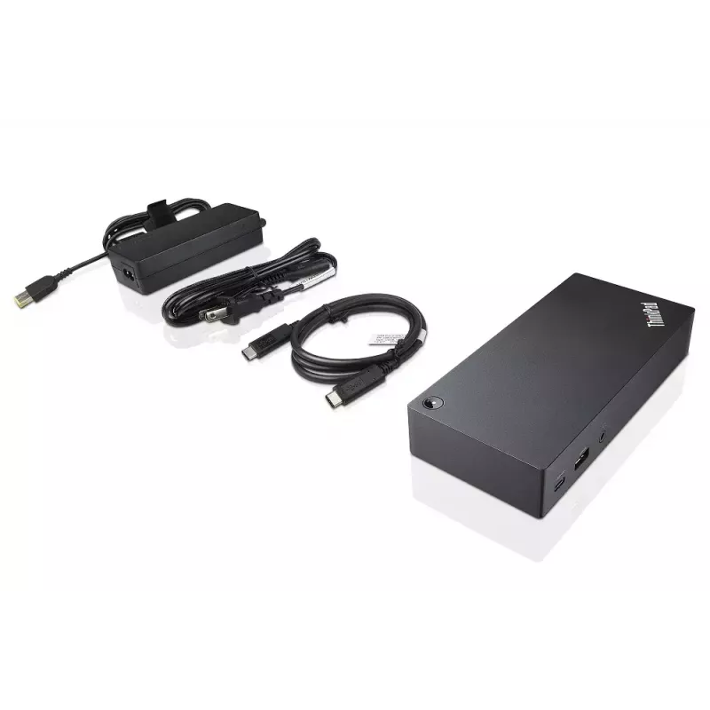 Lenovo 40A90090EU dokstacija/portu replikators Vadu USB 3.2 Gen 1 (3.1 Gen 1) Type-C Melns