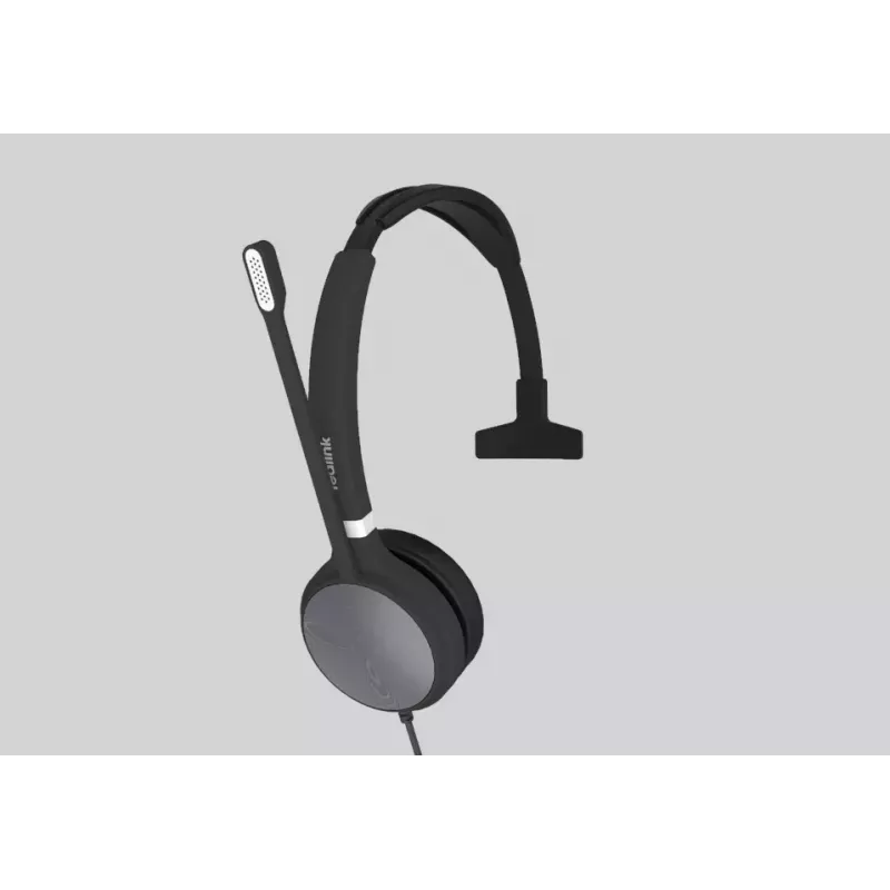 Yealink UH36 Mono vadu austiņas ar mikrofonu, USB Type-A, melns/sudrabs