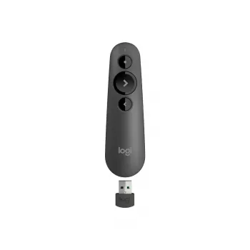 Bezvadu prezentācijas rādītājs Logitech R500s Bluetooth RF Graphite ar lāzera rādītāju