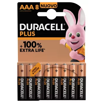 Duracell Plus 100 AAA vienreizējās lietošanas baterija, sārmainā