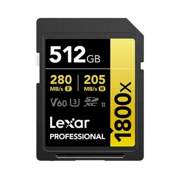 Atmiņas karte Lexar 512GB UHS-II SDXC Professional 1800x