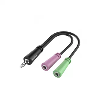 Hama 00200352 audio kabelis 0.15 m 3.5mm 2 x 3.5mm Melns