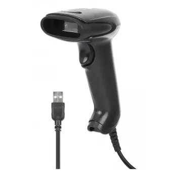 Manhattan Contact CCD rokas svītrkodu skeneris, USB, 60mm skenēšanas platums, kabelis 152cm, maksimālā apkārtējā gaisma 5000 luksi (saules gaisma), melns, trīs gadu garantija