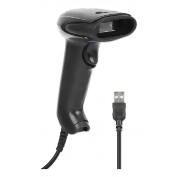 Manhattan Contact CCD rokas svītrkodu skeneris, USB, 60mm skenēšanas platums, kabelis 152cm, maksimālā apkārtējā gaisma 5000 luksi (saules gaisma), melns, trīs gadu garantija