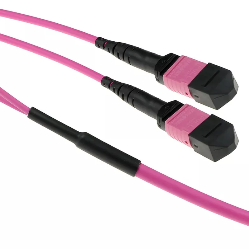 ACT 50 m multimode 50/125 OM4 (OM3) polaritātes B optiskās šķiedras maģistrālais kabelis ar 2 MTP/MPO ligzdām katrā galā
