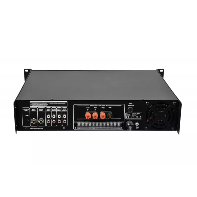 Audio pastiprinātājs Omnitronic MPZ-350.6 ELA, 19 inch, melns