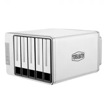 TerraMaster F5-422 NAS/server krātuve ar 5 nodalījumiem, Intel® Celeron® J3455, 4 GB DDR3, 0 TB, pelēks