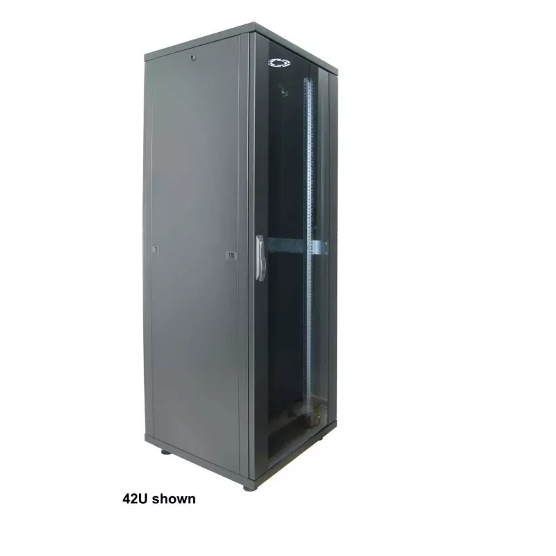 Intellinet 19 inch tīkla skapis - brīvi stāvošs (Basic), 32U, 600x800mm (platums x dziļums), melns, plakanpakā, max 600kg, viena punkta durvju slēdzene, viena slēdzene uz sānu paneļa, lietojamais dziļums 123 līdz 573mm, IP20, tērauds