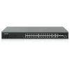Intellinet 24-Portu Gigabit Ethernet PoE+ Web-Vadāms Slēdzis ar 4 Kombinētiem Gigabit Base-T/SFP Portiem, IEEE 802.3at/af Power over Ethernet (PoE+/PoE) Saderīgs, 370 W, Endspan, 19 inch Rackmontāžai