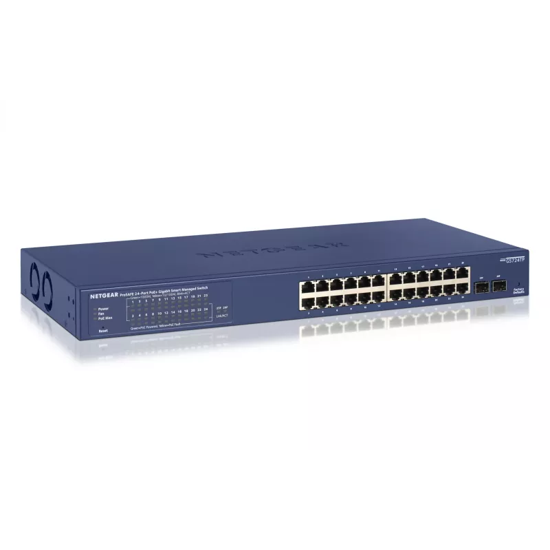 NETGEAR GS724TP pārvaldāms L2/L3/L4 Gigabit Ethernet (10/100/1000) PoE slēdzis 1U melns/pelēks