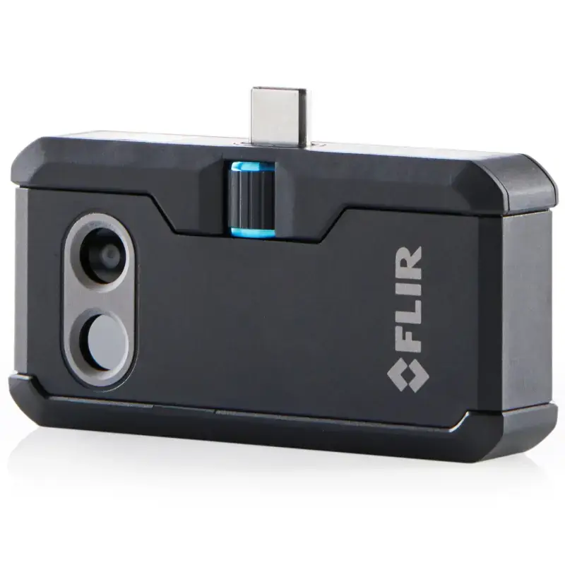 Termokamera FLIR FP3IC 160×120 px, 8.7 Hz, NETD 150 mK, -20–400 °C, USB‑C, metāla korpuss