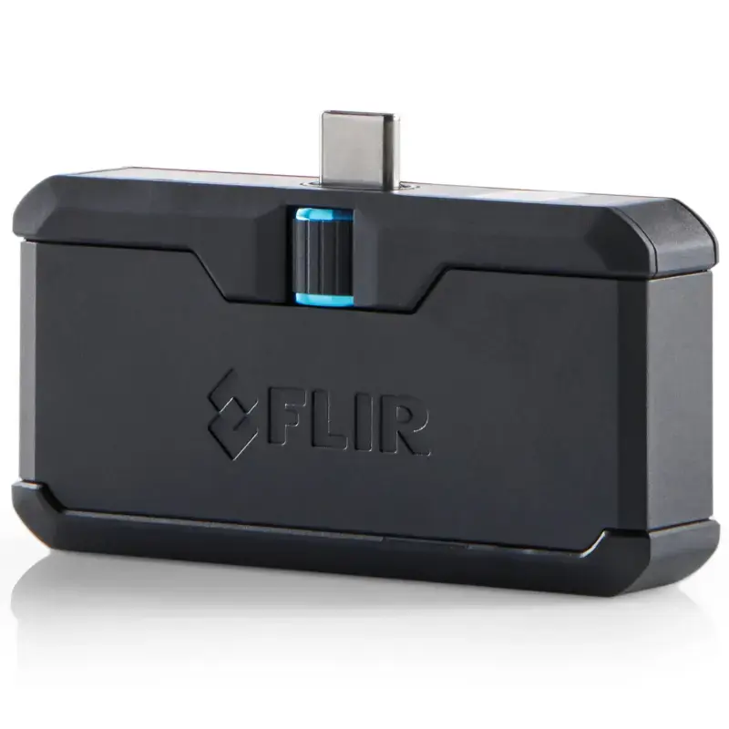 Termokamera FLIR FP3IC 160×120 px, 8.7 Hz, NETD 150 mK, -20–400 °C, USB‑C, metāla korpuss