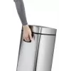 Durable TOUCH 21L taisnstūra atkritumu tvertne, nerūsējošais tērauds, melns/sudrabs