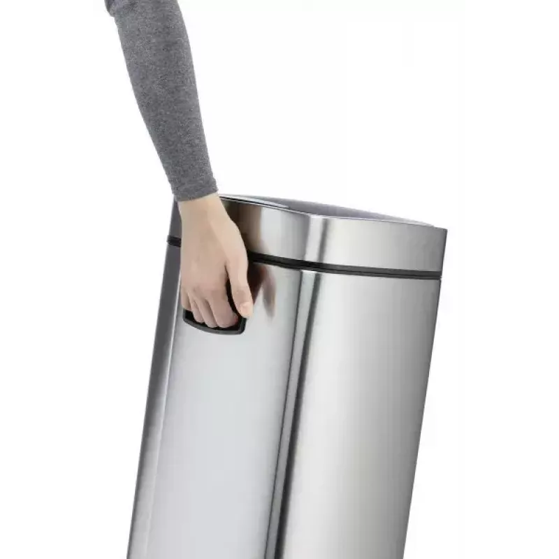 Durable TOUCH 21L taisnstūra atkritumu tvertne, nerūsējošais tērauds, melns/sudrabs