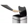 Durable TOUCH 21L taisnstūra atkritumu tvertne, nerūsējošais tērauds, melns/sudrabs