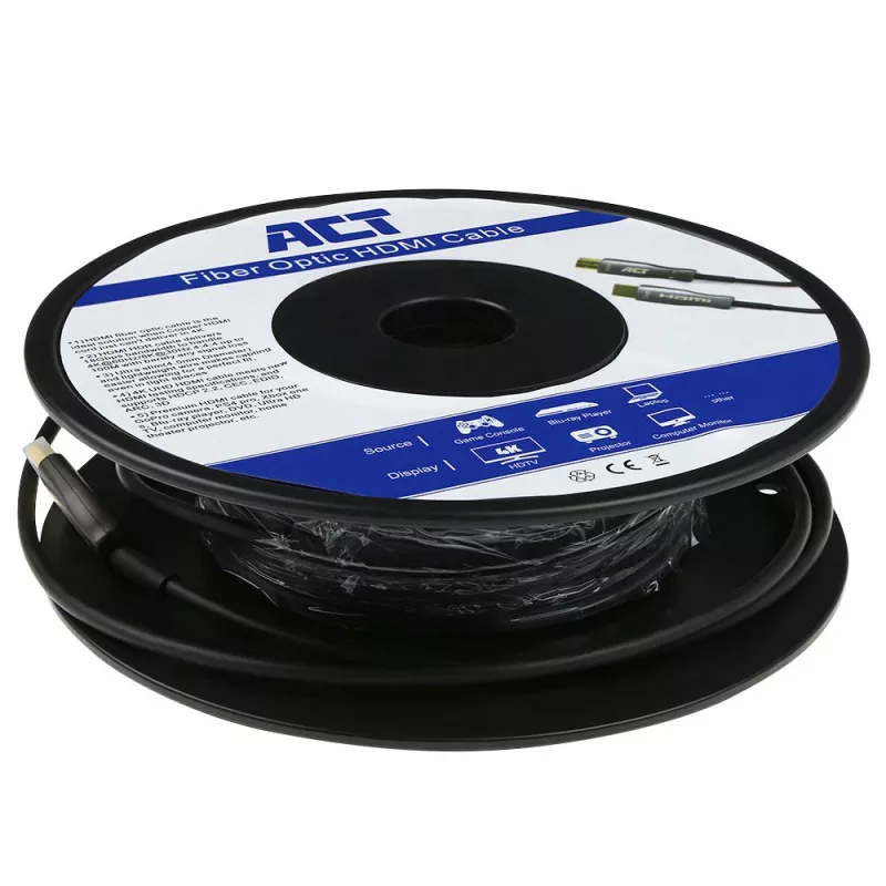 ACT 80m HDMI Premium 4K aktīvais optiskais kabelis v2.0 HDMI-A vīrietis - HDMI-A vīrietis