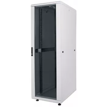 Intellinet 19 collu tīkla skapis - brīvi stāvošs, 26U, 600x600 mm (platums x dziļums), pelēks, plakanpakas, maks. 1500 kg, daudzpunktu durvju slēdzene, viena slēdzene uz sānu paneli, lietderīgais dziļums 123 līdz 373 mm, IP20, tērauds