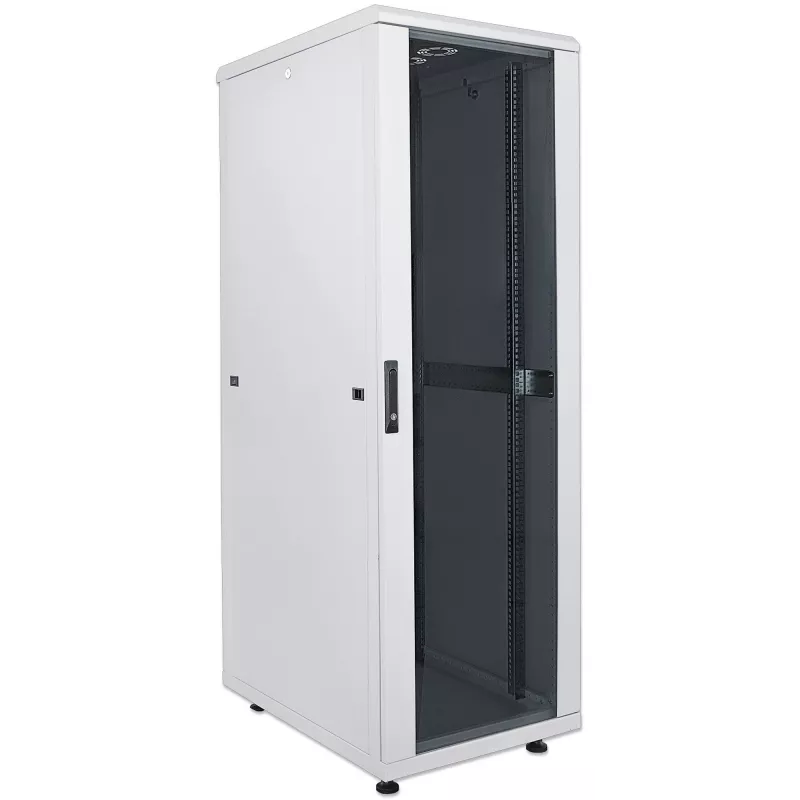 Intellinet 19 collu tīkla skapis - brīvi stāvošs, 26U, 600x600 mm (platums x dziļums), pelēks, plakanpakas, maks. 1500 kg, daudzpunktu durvju slēdzene, viena slēdzene uz sānu paneli, lietderīgais dziļums 123 līdz 373 mm, IP20, tērauds