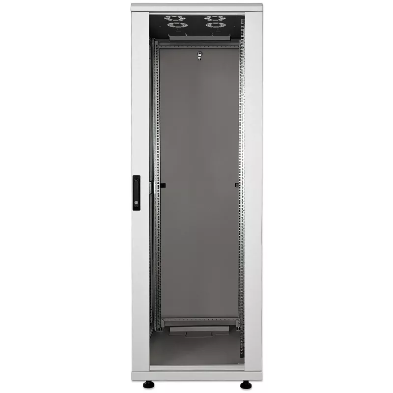 Intellinet 19 collu tīkla skapis - brīvi stāvošs, 26U, 600x600 mm (platums x dziļums), pelēks, plakanpakas, maks. 1500 kg, daudzpunktu durvju slēdzene, viena slēdzene uz sānu paneli, lietderīgais dziļums 123 līdz 373 mm, IP20, tērauds