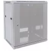 Intellinet 19 collu tīkla skapis - sienas montāža (standarta), 9U, 600mm dziļš, pelēks, plakanā iepakojumā, max 60kg, piemērots arī lietošanai uz galda vai grīdas, lietojamais dziļums 410mm, metāla un stikla durvis, aizmugures panelis, noņemami sāni, sien
