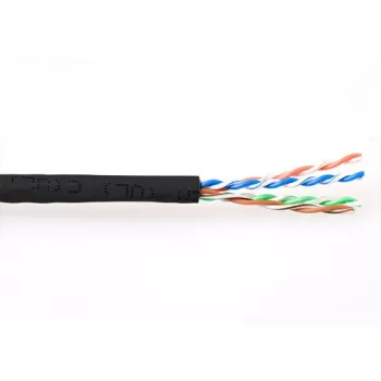 Patch kabelis ACT CAT6A U/UTP PVC 305m Melns
