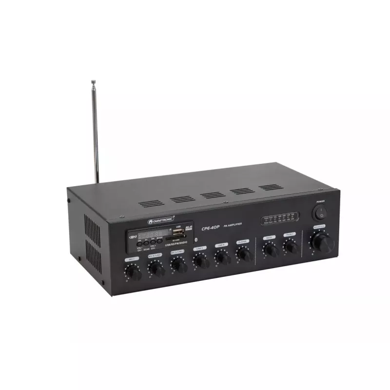 Audio pastiprinātājs Omnitronic 80709605 Performance/Stage Melns