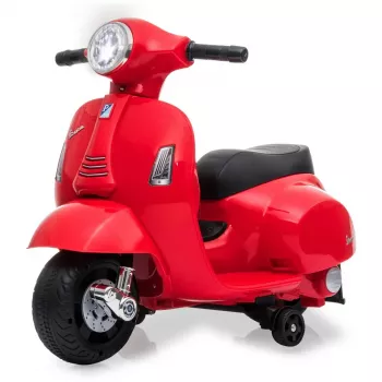 Elektriskais skrejritenis Jamara Vespa Mini – 4 riteņi, no 1,6 gadiem, melns/sarkans