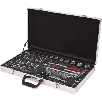 Uzgriežņu atslēgu komplekts KS Tools 918.0702, 102 uzgaļi, hroma-vanādija tērauds