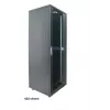 Intellinet 19 collu tīkla skapis - brīvi stāvošs (Basic), 22U, 600x800mm (platums x dziļums), melns, plakanpakā, max 600kg, viena punkta durvju slēdzene, viena slēdzene uz sānu paneli, lietderīgais dziļums 123 līdz 573mm, statīvs, IP20, tērauds