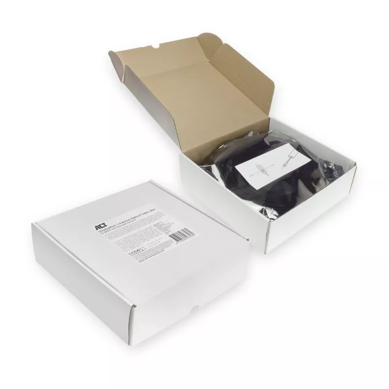 ACT DisplayPort 1.4 aktīvais optiskais kabelis 8K 30 metri ar atdalāmu savienotāju