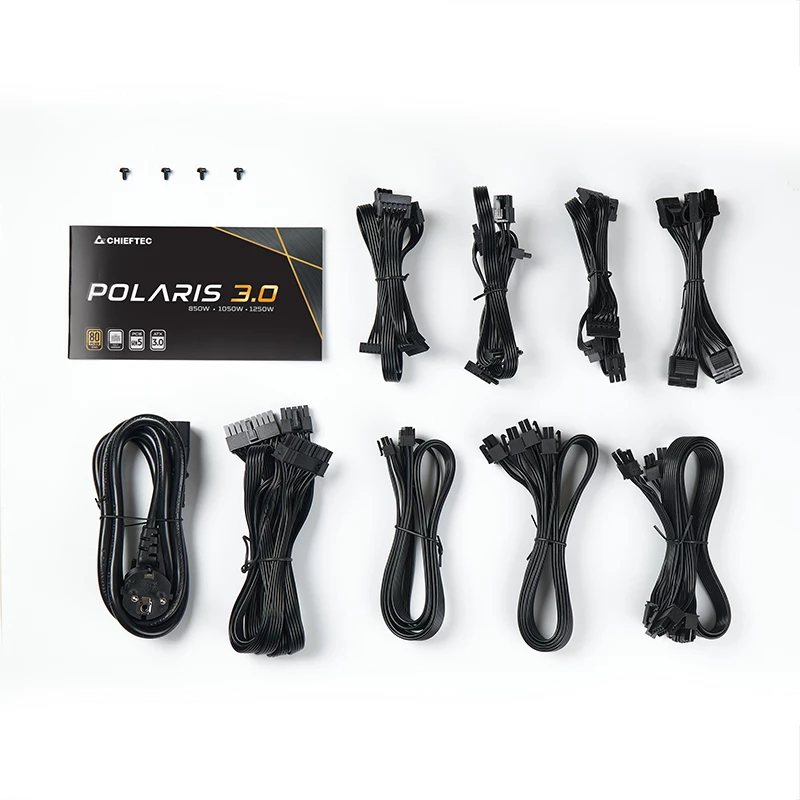 Chieftec Polaris 3.0 1050W barošanas bloks 20+4 pin ATX ATX Melns
