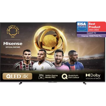 Hisense 100E77NQ PRO 2.54 m (100 collu) 4K Ultra HD Smart TV Wi-Fi Melns 500 cd/m²