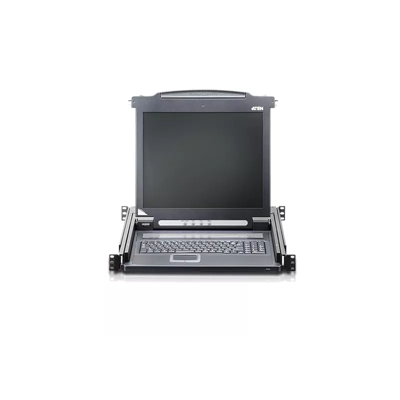 ATEN CL1000N KVM konsoles komplekts ar 19 inch LCD, PS/2, 1U, melns