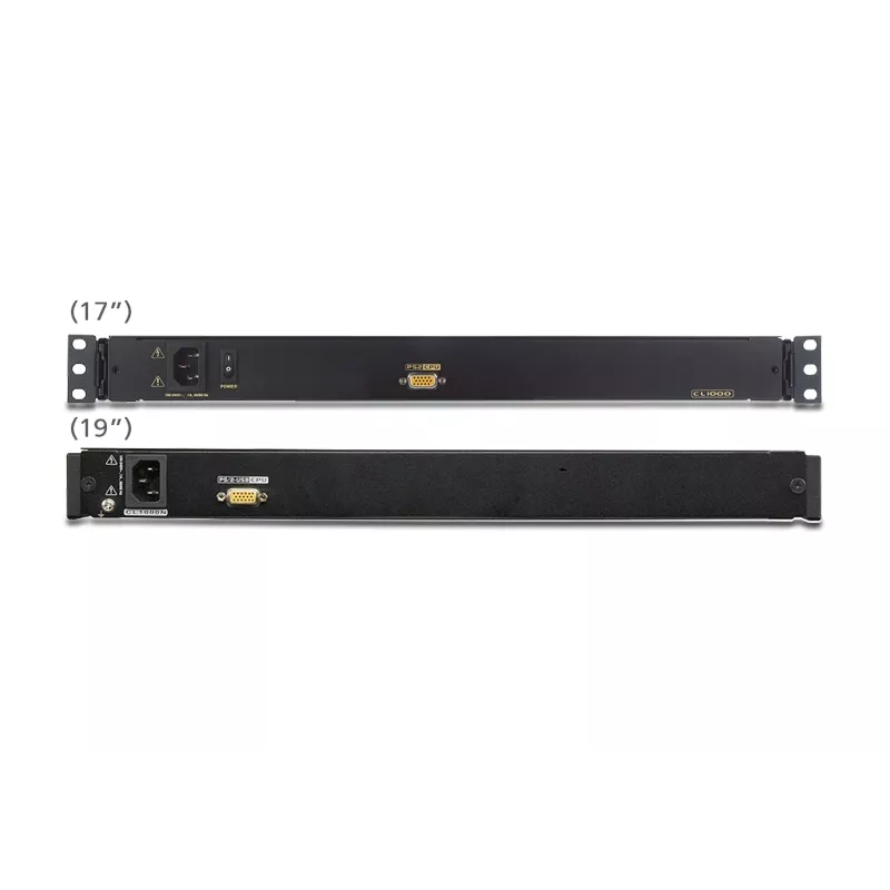 ATEN CL1000N KVM konsoles komplekts ar 19 inch LCD, PS/2, 1U, melns