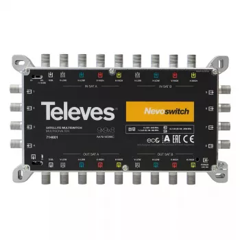Satelītu multiswitch Televes 714601 9 ieejas 17 izejas