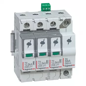 Legrand 412277 Pārsprieguma aizsargs T1+T2 3P+N 12,5kA