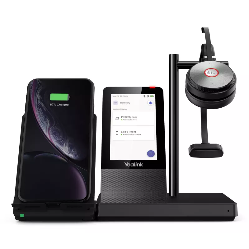 Yealink WH66 DECT bezvadu austiņas MONO TEAMS – personīgā audio konferenču sistēma