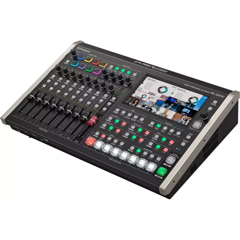 Audio mikseris Roland VR-120HD 42 kanāli 24 bit 48 kHz Melns