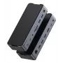eSTUFF GLB232006 USB-C dokstacija ar 3 portiem, alumīnija, melna