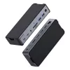 eSTUFF GLB232006 USB-C dokstacija ar 3 portiem, alumīnija, melna