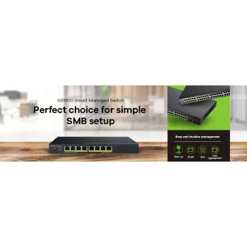Zyxel GS1900-8HP pārvaldāms L2 Gigabit Ethernet (10/100/1000) PoE slēdzis, melns