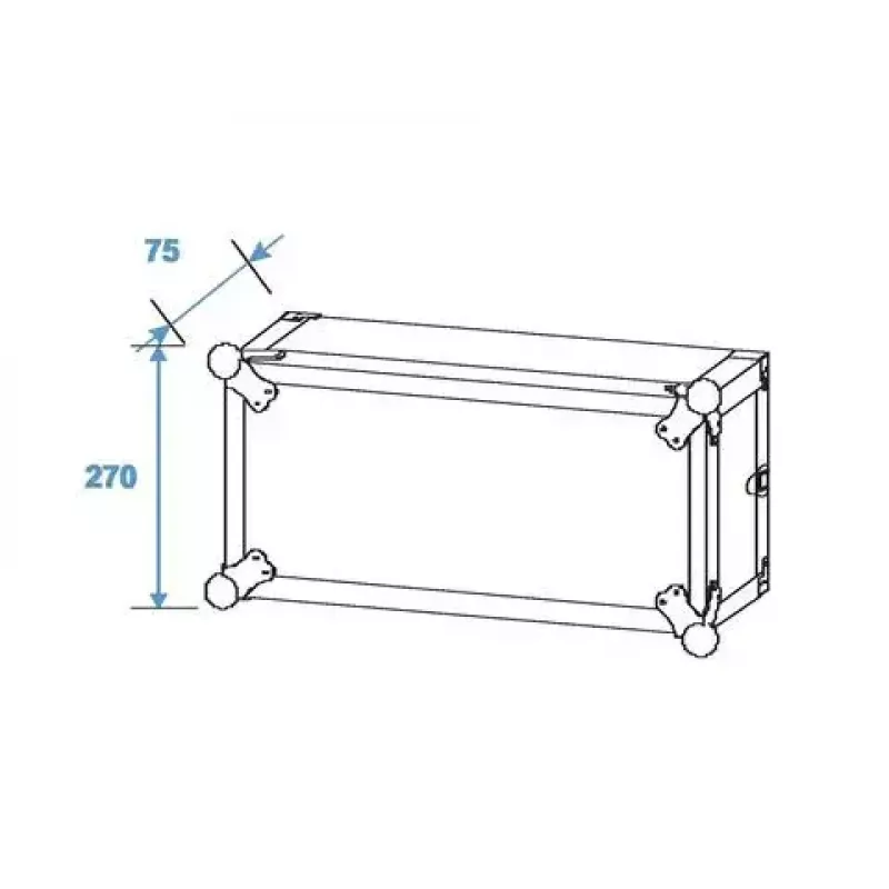 Cietais alumīnija futrālis Roadinger 30107204 Melns Sudrabs 525x550x270mm