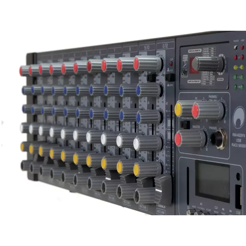 Mikseris Omnitronic RM-1422FX 12 kanāli 20 - 20000 Hz Melns