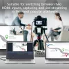 ACT AC7610 USB-C video pārslēdzējs ar diviem HDMI ieejām 60Hz Pelēks