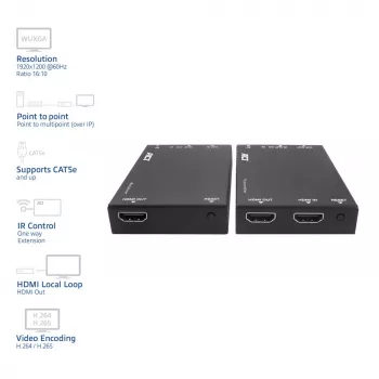 HDMI over CAT Extender Set ACT AC7852 — HDMI signāla pagarinājums līdz 150 m pa CAT5e
