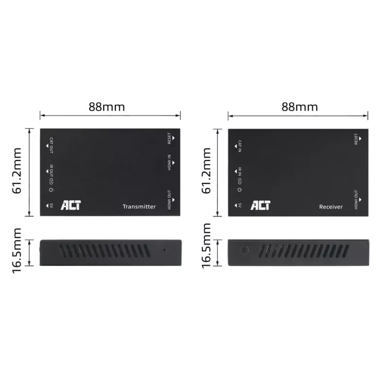 HDMI over CAT Extender Set ACT AC7852 — HDMI signāla pagarinājums līdz 150 m pa CAT5e